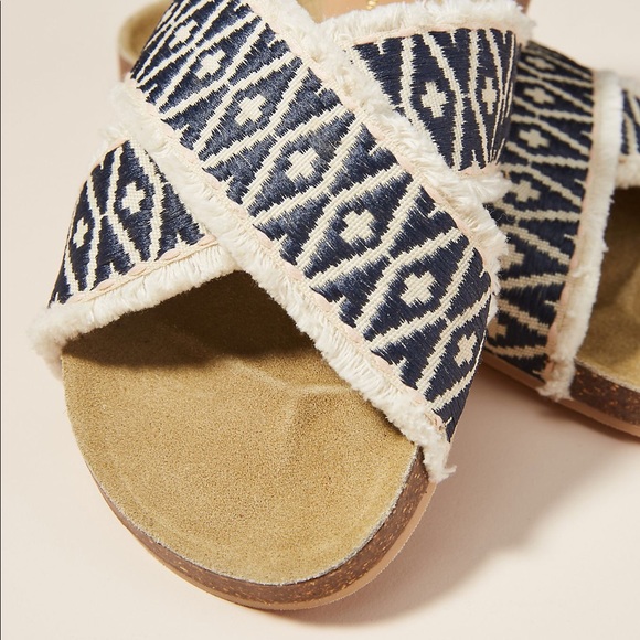 Anthropologie Callie Criss Cross Slide Sandals - Picture 2 of 10